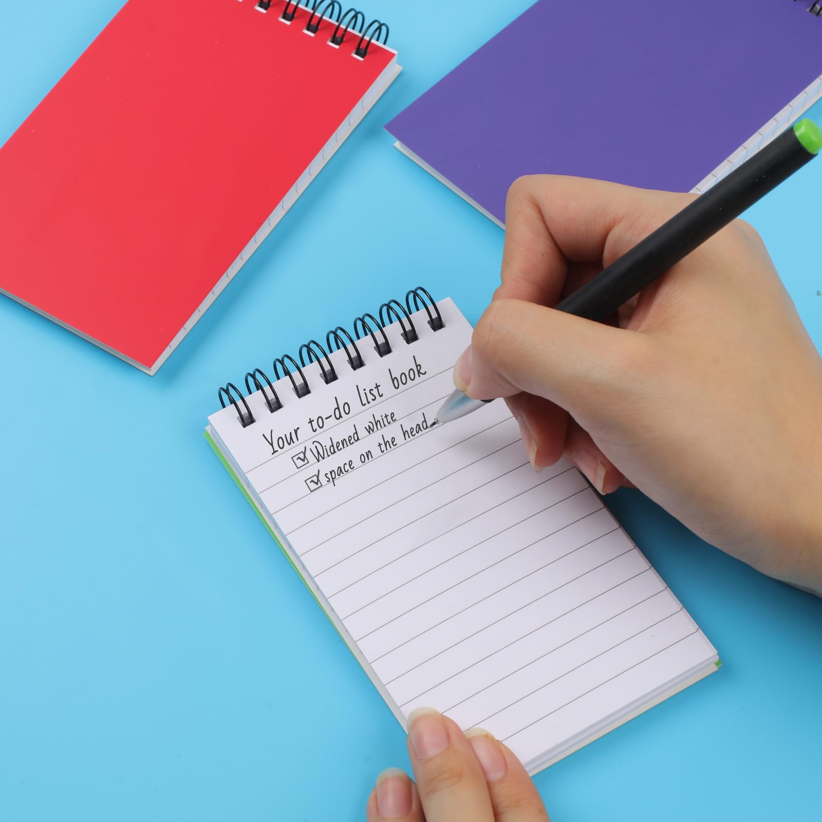 3x5 Inch Spiral Pocket Notebooks Double Loop 60 Pages Utron 8-Pack 3x5 ...