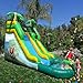 JumpOrange 12ft Safari Inflatable Water Slide with Pool- 20ft Long Commercial Grade 15oz PVC Vinyl, Wet or Dry Front Load Entry for Easy Supervision, Includes Blower, Backyard Fun, Home & Rental Use