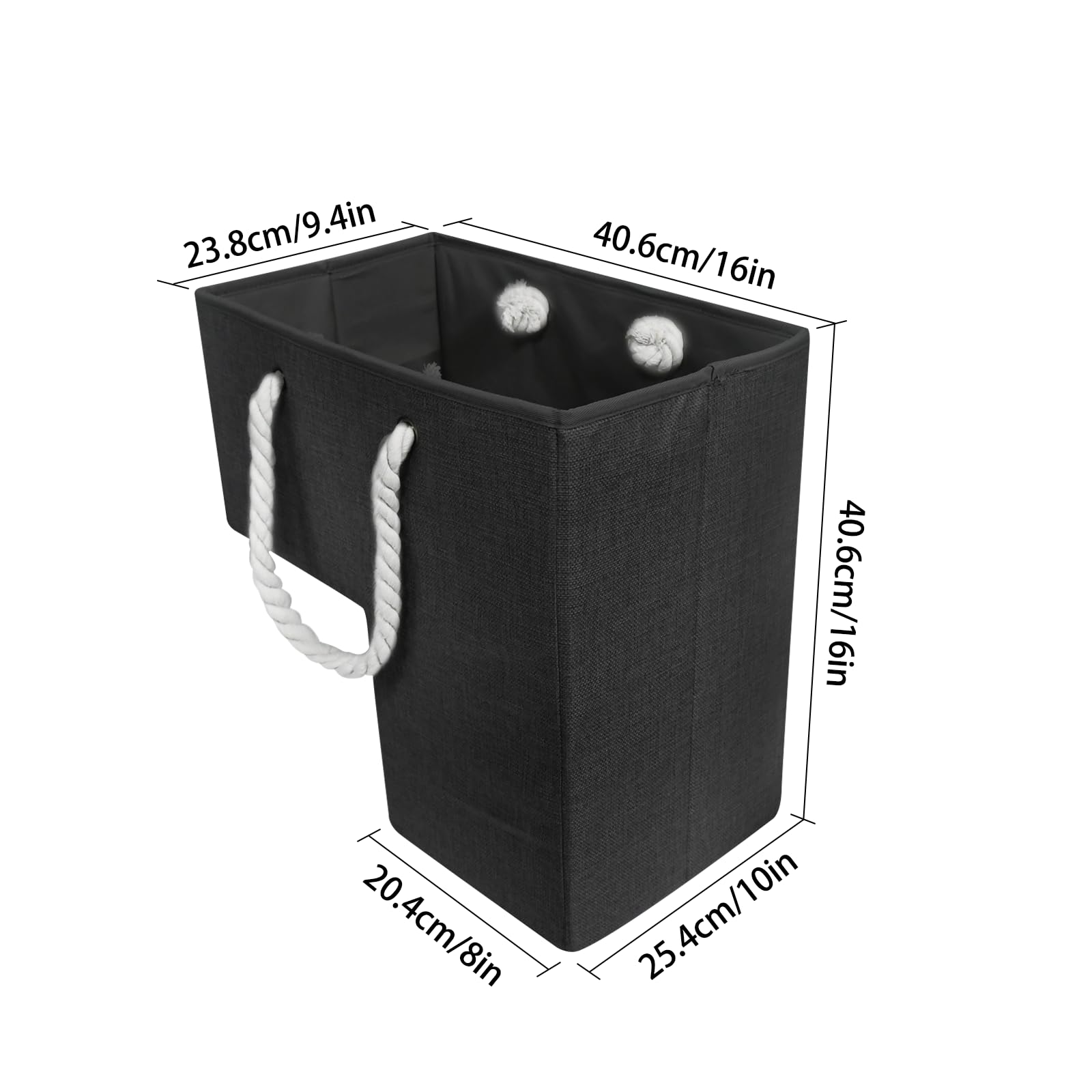 Esoes Cesta de escalera organizador multifuncional para escaleras | Contenedor de almacenamiento con asas de cuerda plegable para la oficina en casa, alfombras y escaleras de madera