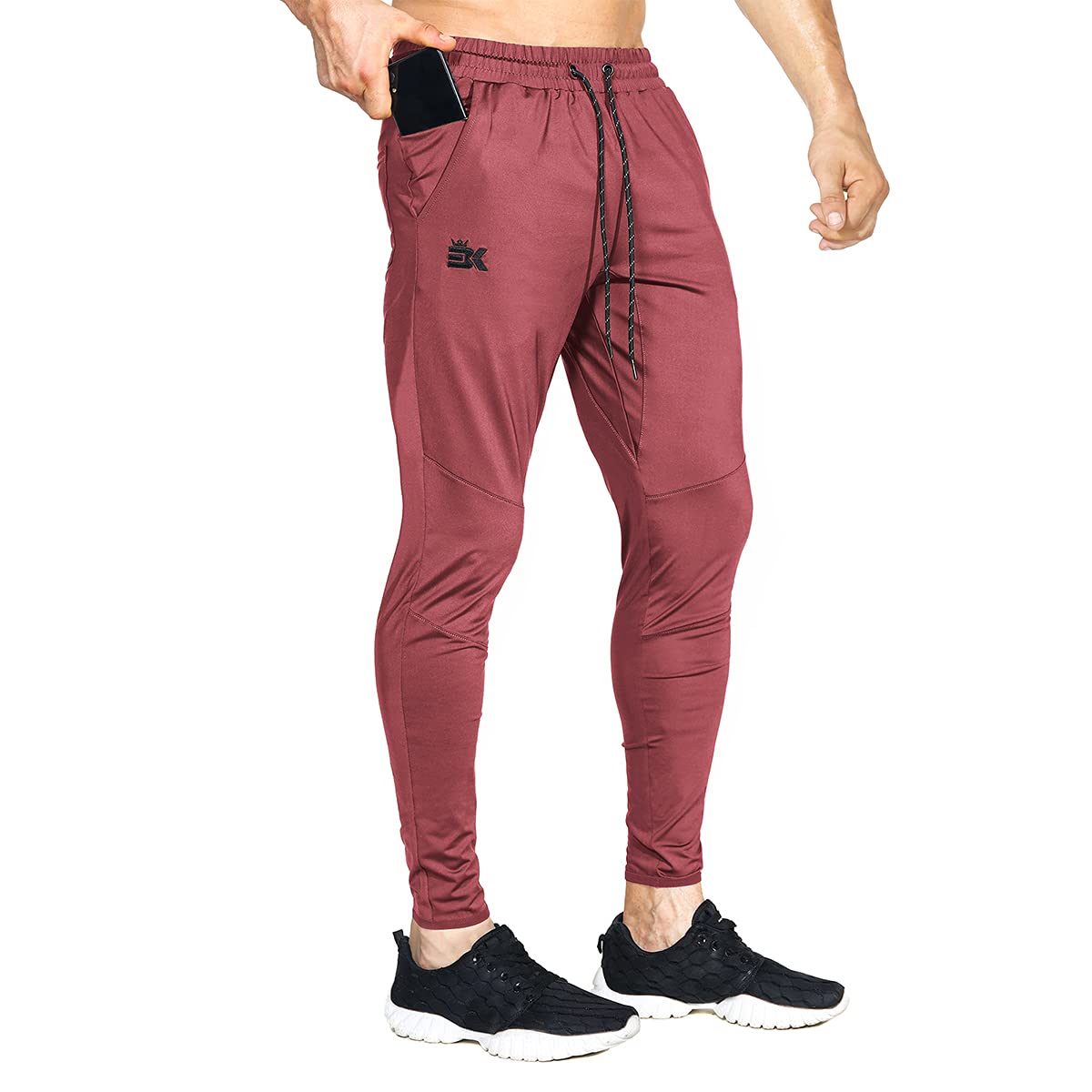 BROKIG Leichte Jogginghose Herren Fitnessstudio Trainingshose Slim Fit Sporthose Lang mit Taschen