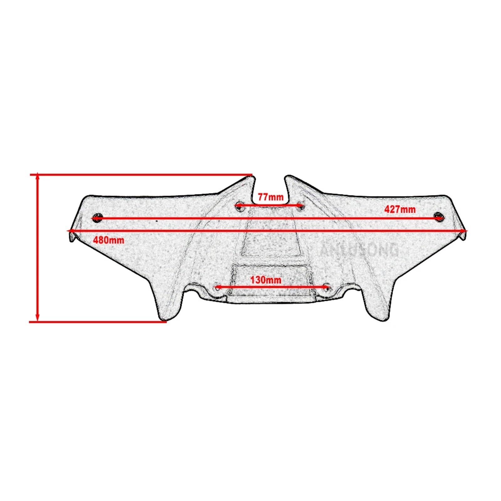 Pasuje do motocykla Honda Hornet CB 750 HORNET 2023 2024 CB750 Przednie spoilery dociskowe Winglet Wing Zestaw przedniego spojlera Okna Boczne Spojler Skrzydło dachowy