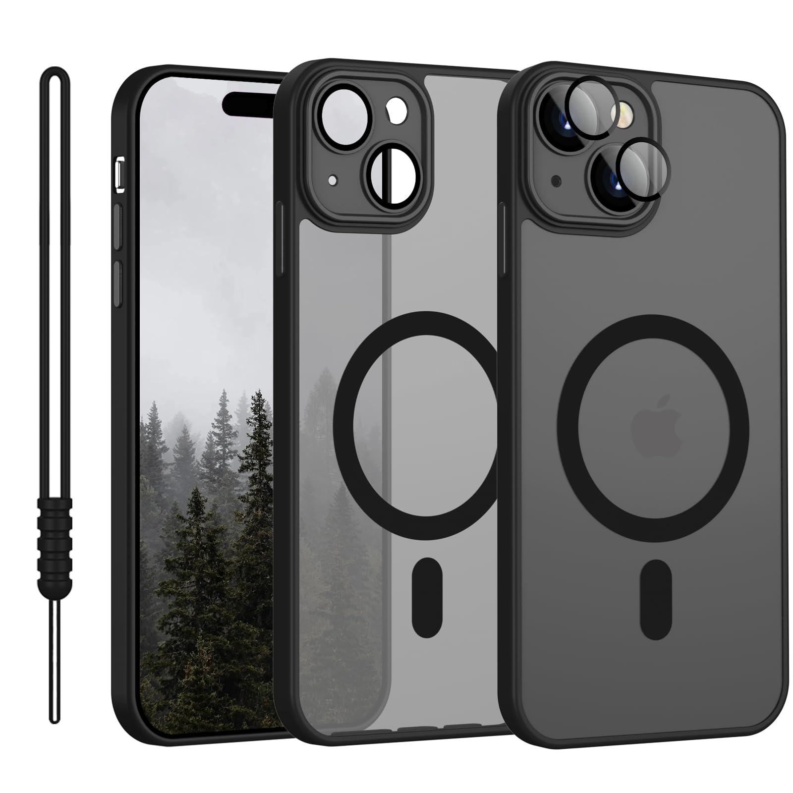 YUANDMI Case for iPhone 14 Plus 6.7 Black, matt black