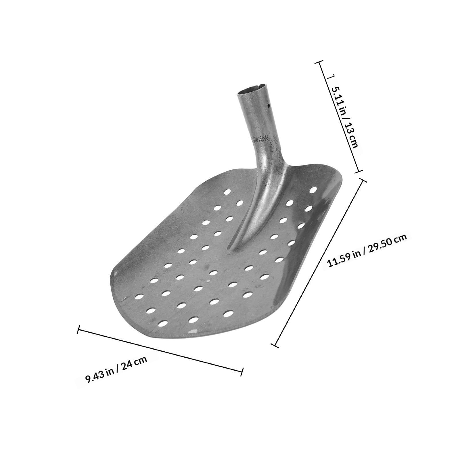 Pala di Metallo Forata in Acciaio, Impugnatura Ergonomica