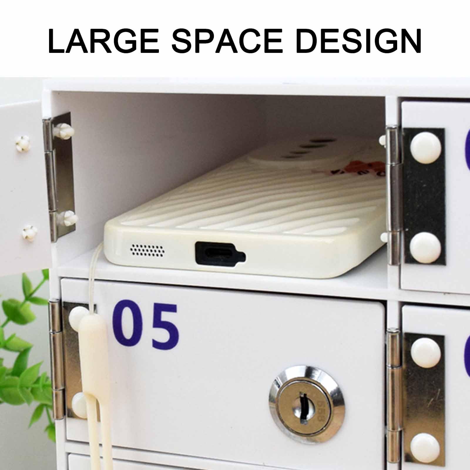 Caja de almacenamiento personalizada para teléfono de acrílico para montar en la pared con les 6 ranuras ideal para uso en el aula elee y seguro.