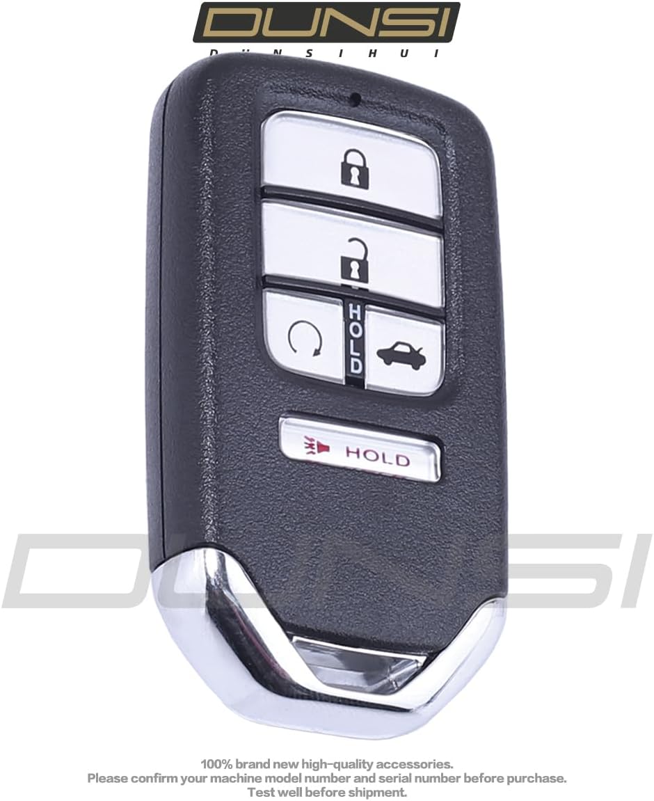 DUNSIHUI Kr5v2x Car Key Fob Keyless Control Entry Remote 5 Button Replacement Compatible With Civic Sedan Ex/Sedan Tour/Ex Turbo Cvt/ Lx Hdm Cvt/Coupe Ex Sport Tour/Sedan Ex Sport Tour 433mhz