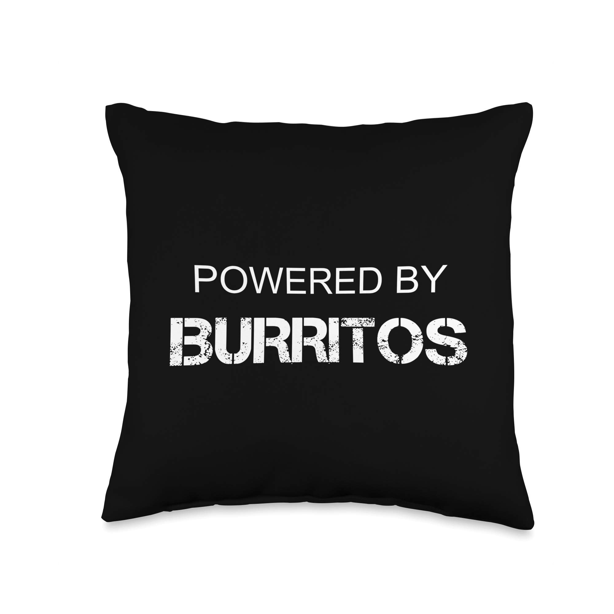 Burritos Apparel and Gifts Lover-Powered by Burritos Throw Pillow