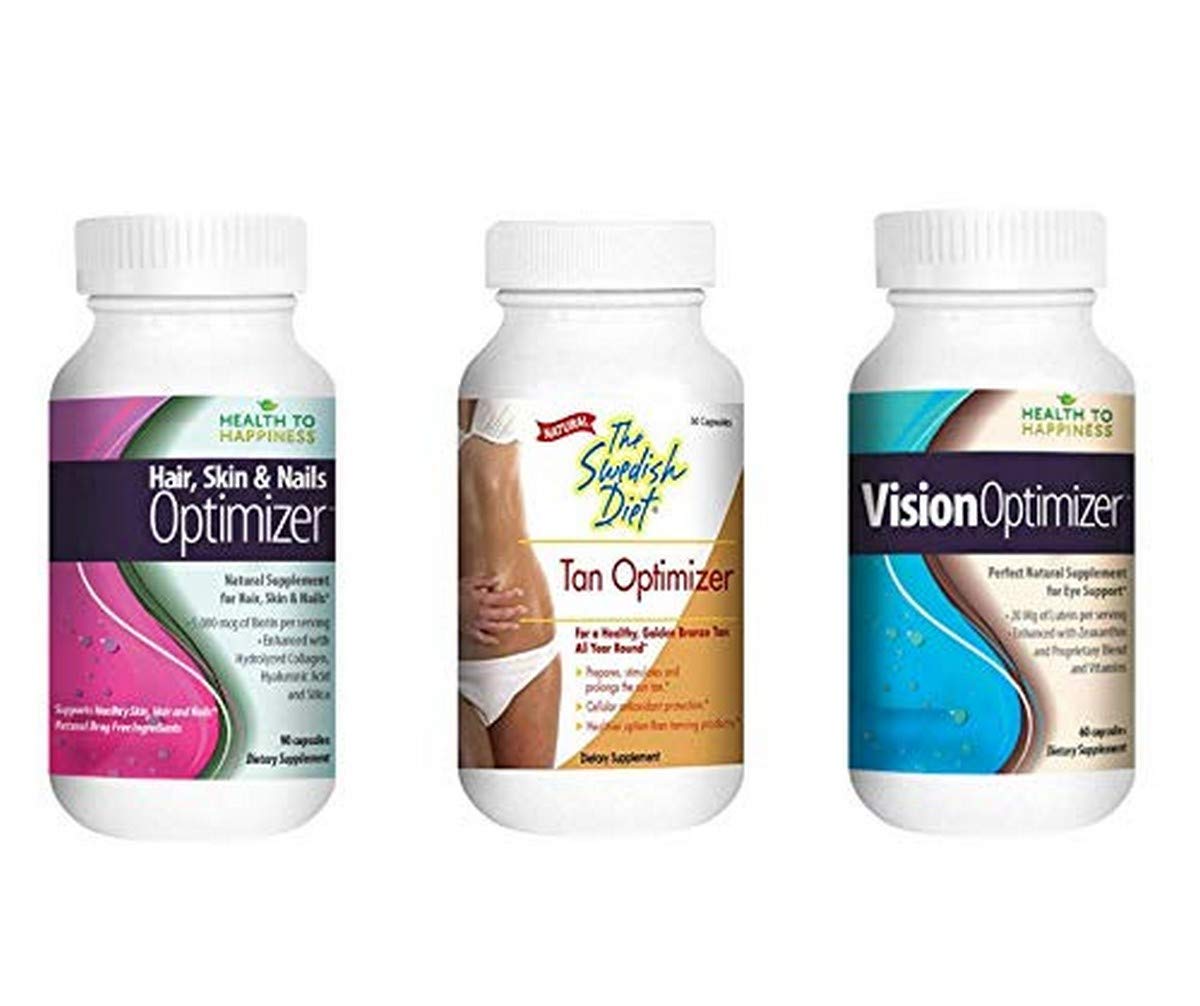Beauty from Within Supplement Kit with 3 Great Products for Skin, Hair, Nails, Vision | Immune System Health Great Cellular Antioxidant Support, 180 Count