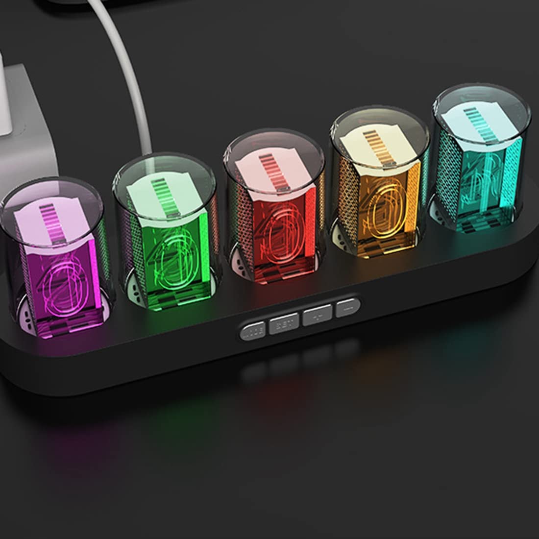 RGB Nixie Buis Klok LED Bureaus Klok USB Aangedreven Kleuren