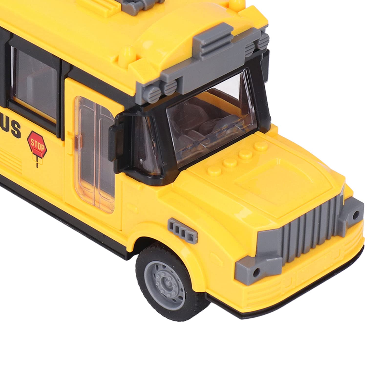 Scuolabus giocattolo, auto telecomandata scala 1/30 con luci anteriori e carrozzeria, apertura manuale porta cabina destra, veicolo giocattolo per bambini e collezionisti adulti