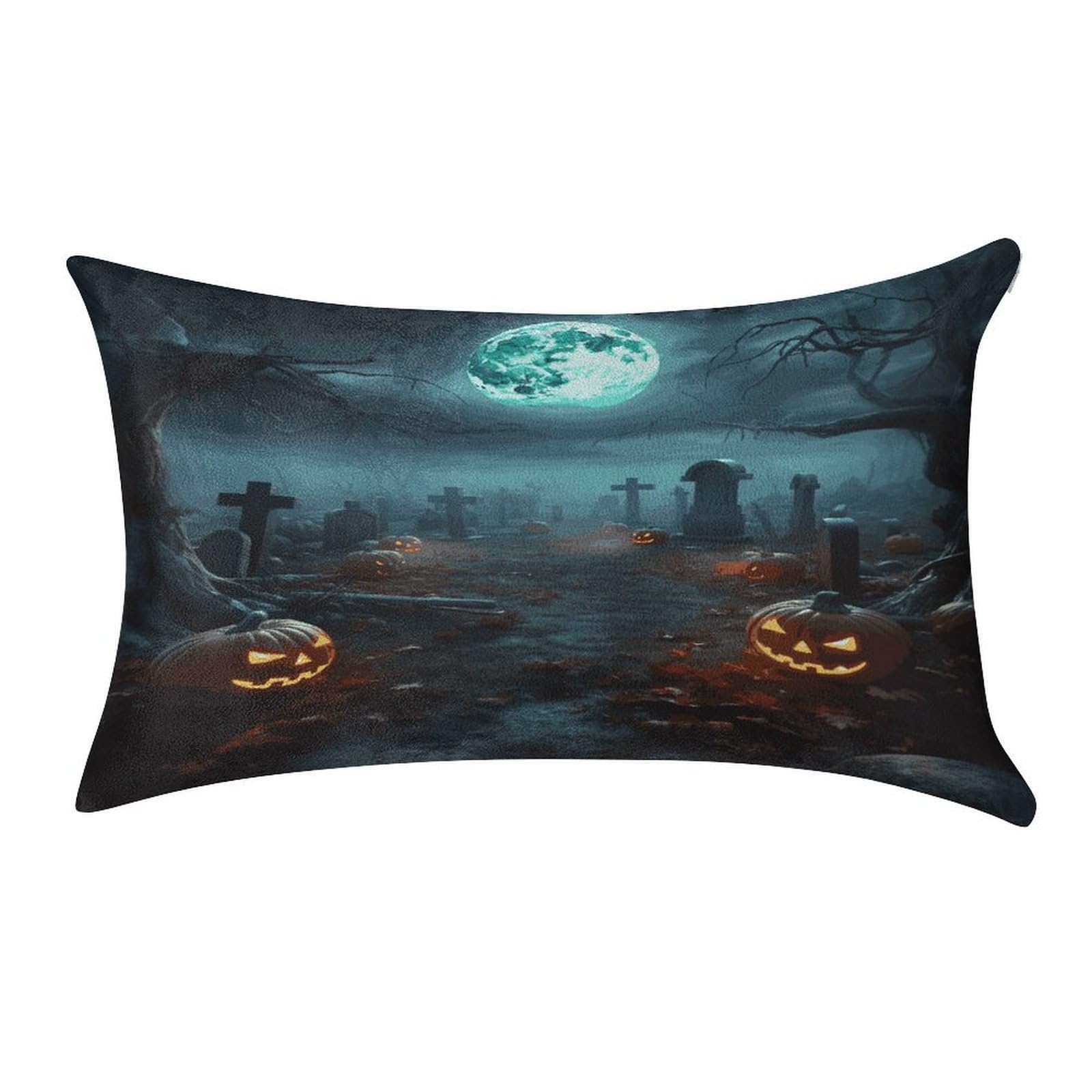 Btcowzrv Style Halloween Graveyard Pumpkins Pillow Cover Pillow Case Pillowcase