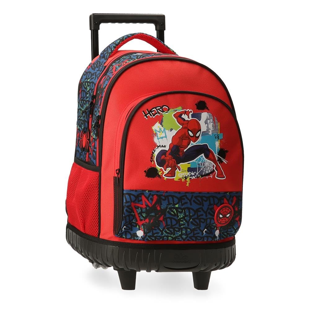 Disney Spiderman Urban Equipaje- Bolsa de Mensajero, Niños, Rojo