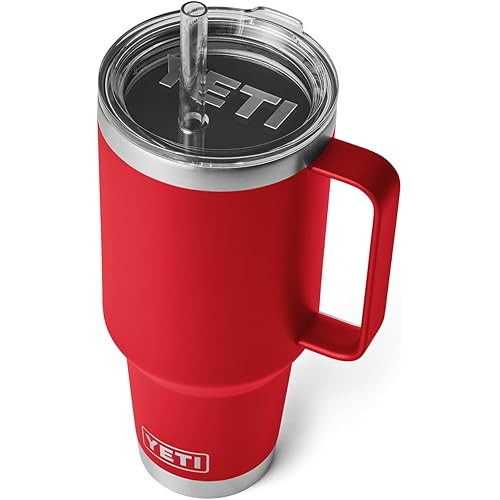 YETI Rambler Tumbler with Handle and Straw Lid, Vacuum Insulated Travel Mug, Stainless Steel