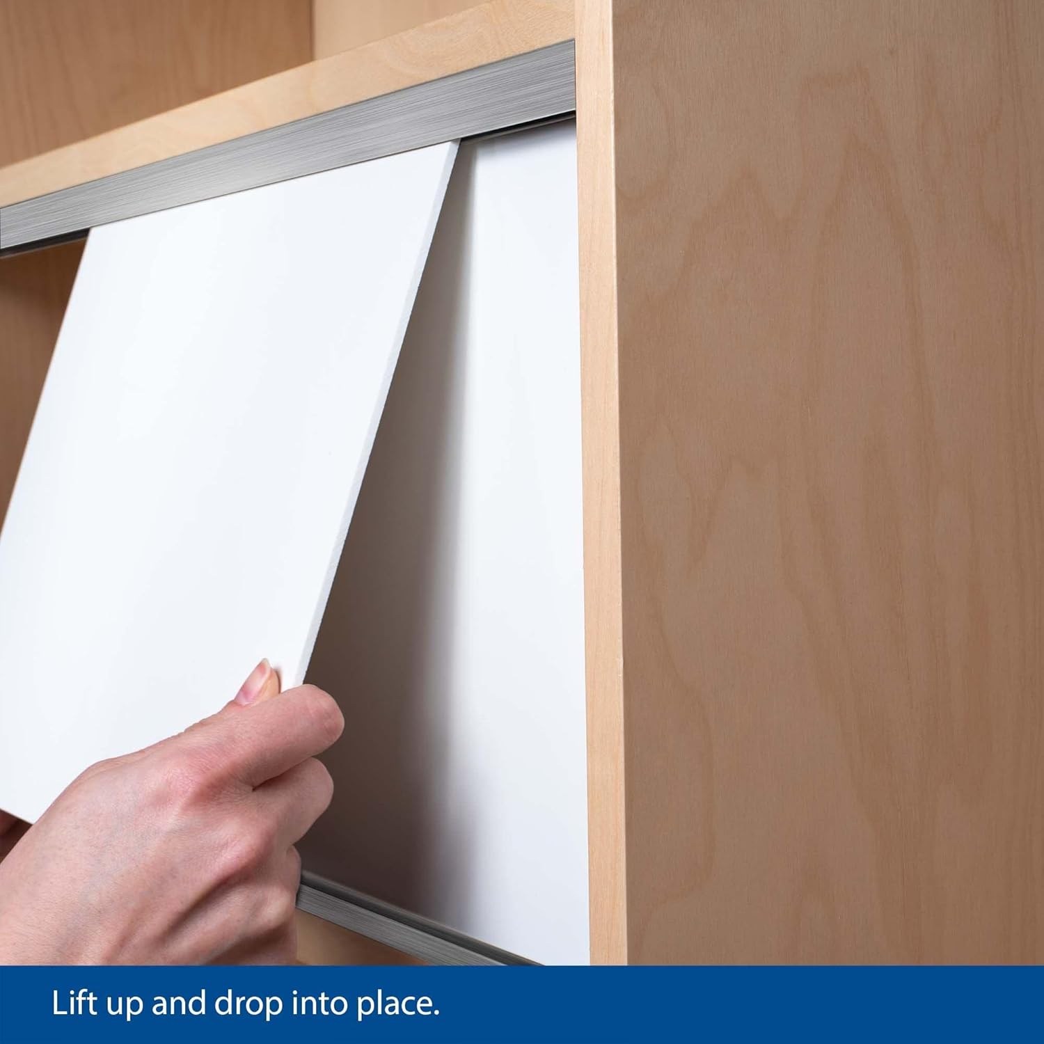 Aluminum 3-Foot Sliding Door Track Set for Glass or Wood Panels