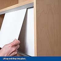 Vista 5 de Outwater Pista de puerta corredera de aluminio de 48 pulgadas para paneles de madera de 1/8 pulgadas, acabado de molino