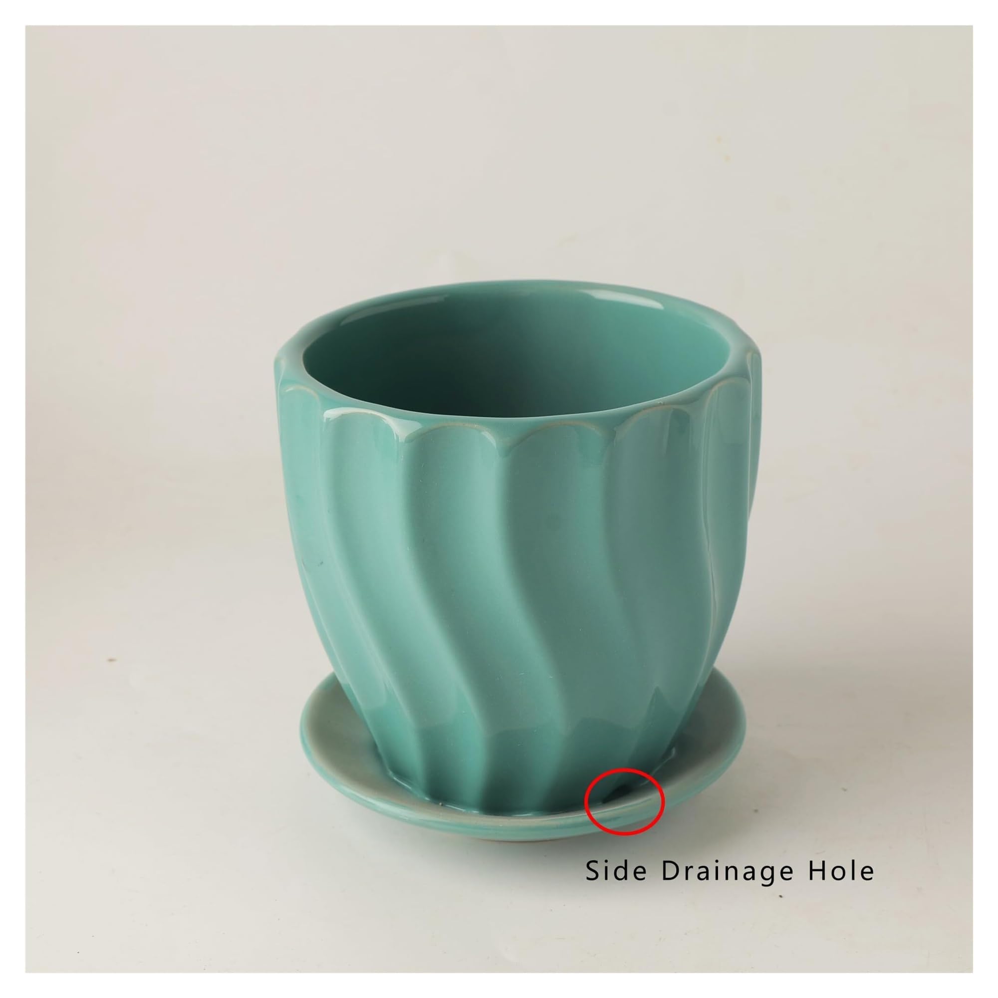 Doniczki ceramiczne doniczki na rośliny z podstawką, nowoczesne minimalistyczne dekoracyjne kwiaty prezenty dla miłośników roślin