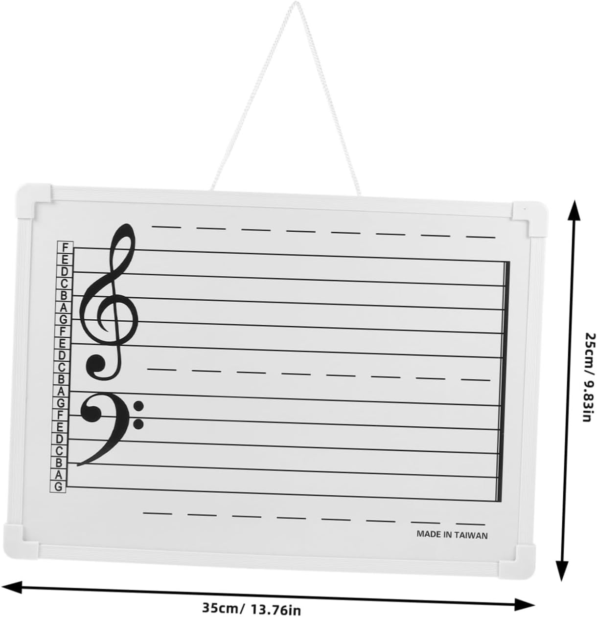 DOITOOL Erasable Music Staff Whiteboard with Magnetic Note Stickers Portable Practice Tool for Students and Teachers and Easy to Clean Writing Surface Compact Design for Home Classroom Use