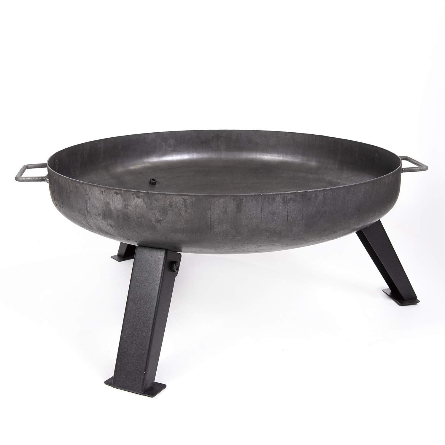 Köhko Feuerschale -Ø 55 cm Feuerschale aus Stahl mit Wasserzulauflöcher, Griffen und klappbare und abnehmbare Beine 41005-55