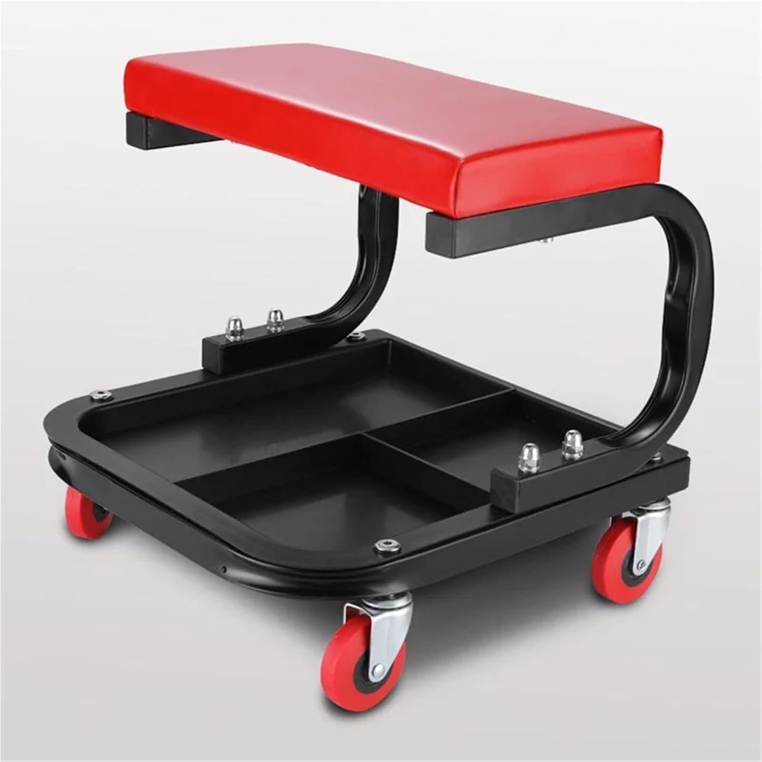 Asiento con ruedas para reparación de automóviles y almacenamiento de herramientas mecánicas, cómodo banco de trabajo rodante