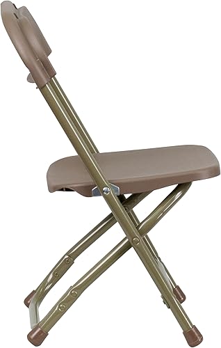 Miniatura 9 de Flash Furniture 2 Pk. Silla plegable de plástico marrón para niños