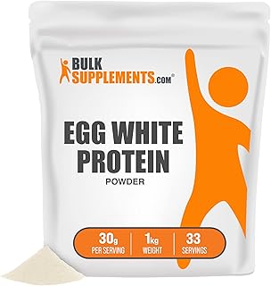 BulkSupplements.com Egg White Protein Powder - Egg White Powder - Dairy Free & Lactose Free Protein Powder - Egg Protein P...