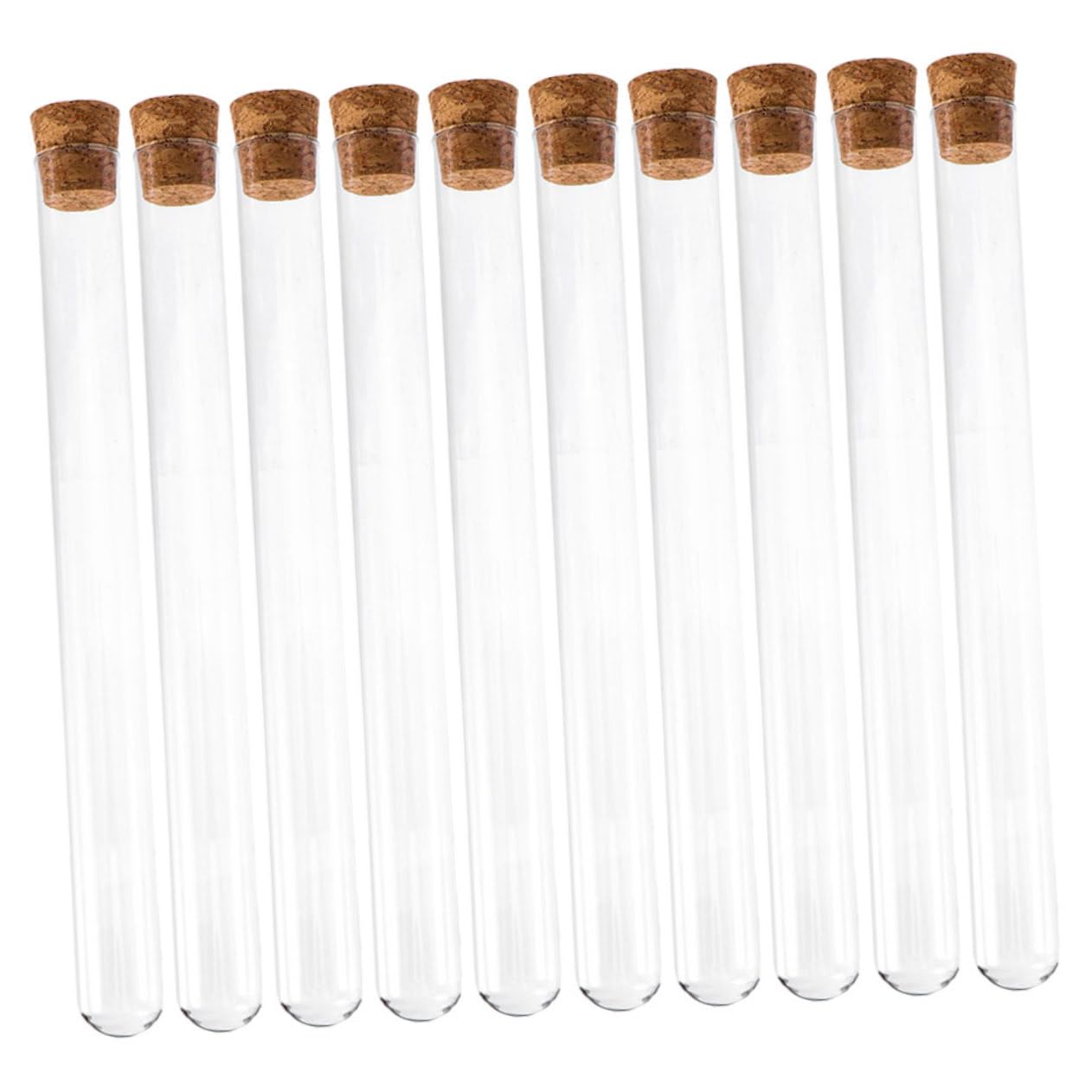 CIYODO Glass Storage Tubes with Cork Stoppers 10pcs 20 * 200mm Versatile for Experiments Candy Holding