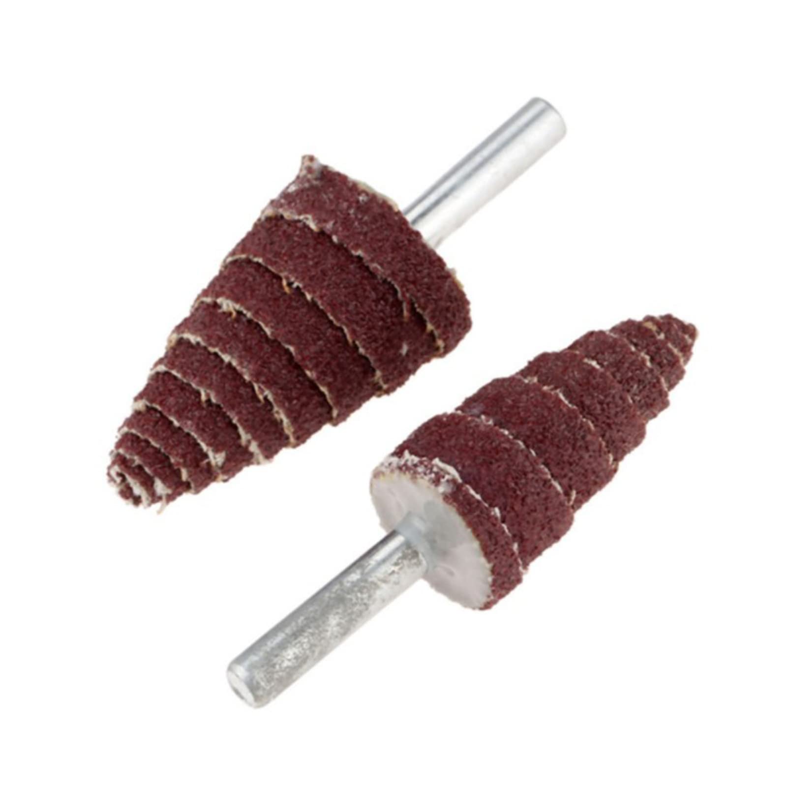 Szlifierka listkowa, 2PC 3mm 80 Grit ścierny papier ścierny głowica szlifierska stożkowa głowica szlifierska papier ścierny listkowe koła polerujące do narzędzi obrotowych