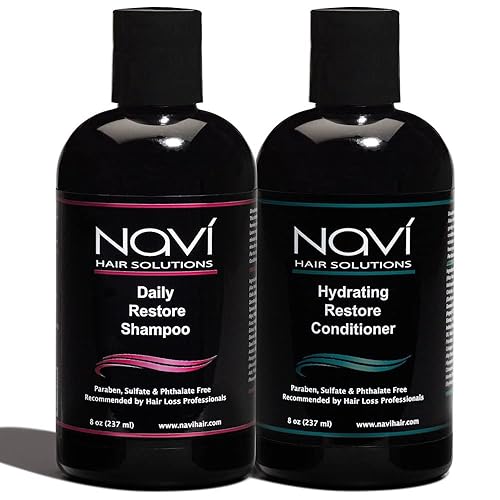 Navi - Juego de champú y acondicionador para el crecimiento del cabello, bloqueador DHT natural para adelgazar el cabello y la pérdida de cabello,