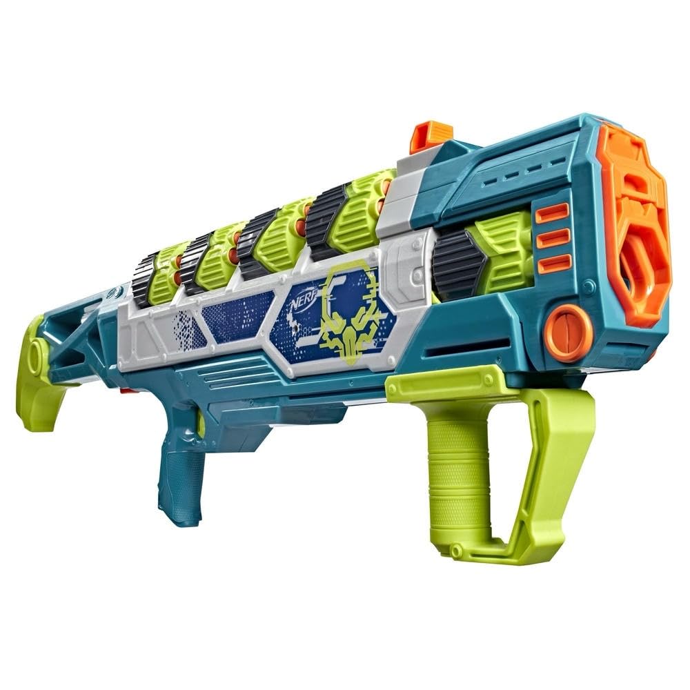 Nerf Rebel Ops Doom Cannon Dart-Blaster mit 60 Nerf Elite Darts aus Schaumstoff & 5 Superhülsen für 12 Darts, Spielzeug und Geschenk für Kinder, ab 8 Jahren