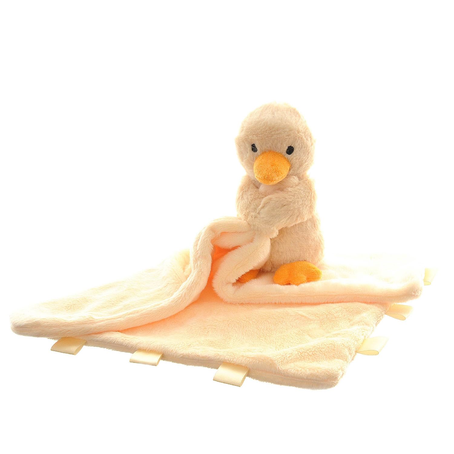 Baby Comforter for Newborns | Soft Duck Baby Plush Blanket Toy | Newborn Essentials and Duck Blanket Gift | New Baby Boy or Girl Gift Idea | Eco Friendly | 30x30cm