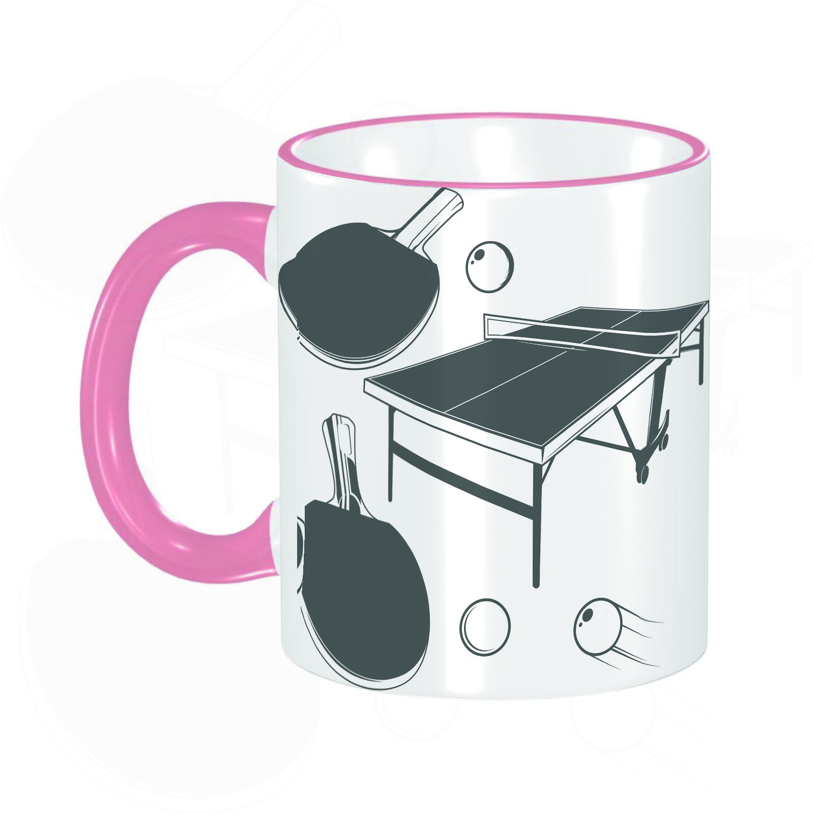 YOIUE Funny Coffee Mug - 11Oz Cups 330ml - Colored Mug Cup - Gift for Birthday,Work,Office,Table's ping-Pong, RA but Twitter's ping-Pong, Petite Ball E's ping-pon,White Printed Coffee Cupgift