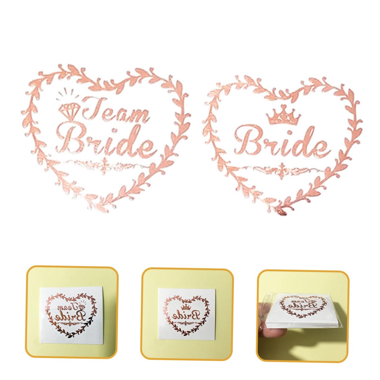 Healvian 200piezas Pegatinas Tatuajes Temporales Para Novias y Damas De Honor Decoraciones De Bodas y Fiestas Diseño Creativo De Boda Divertidos