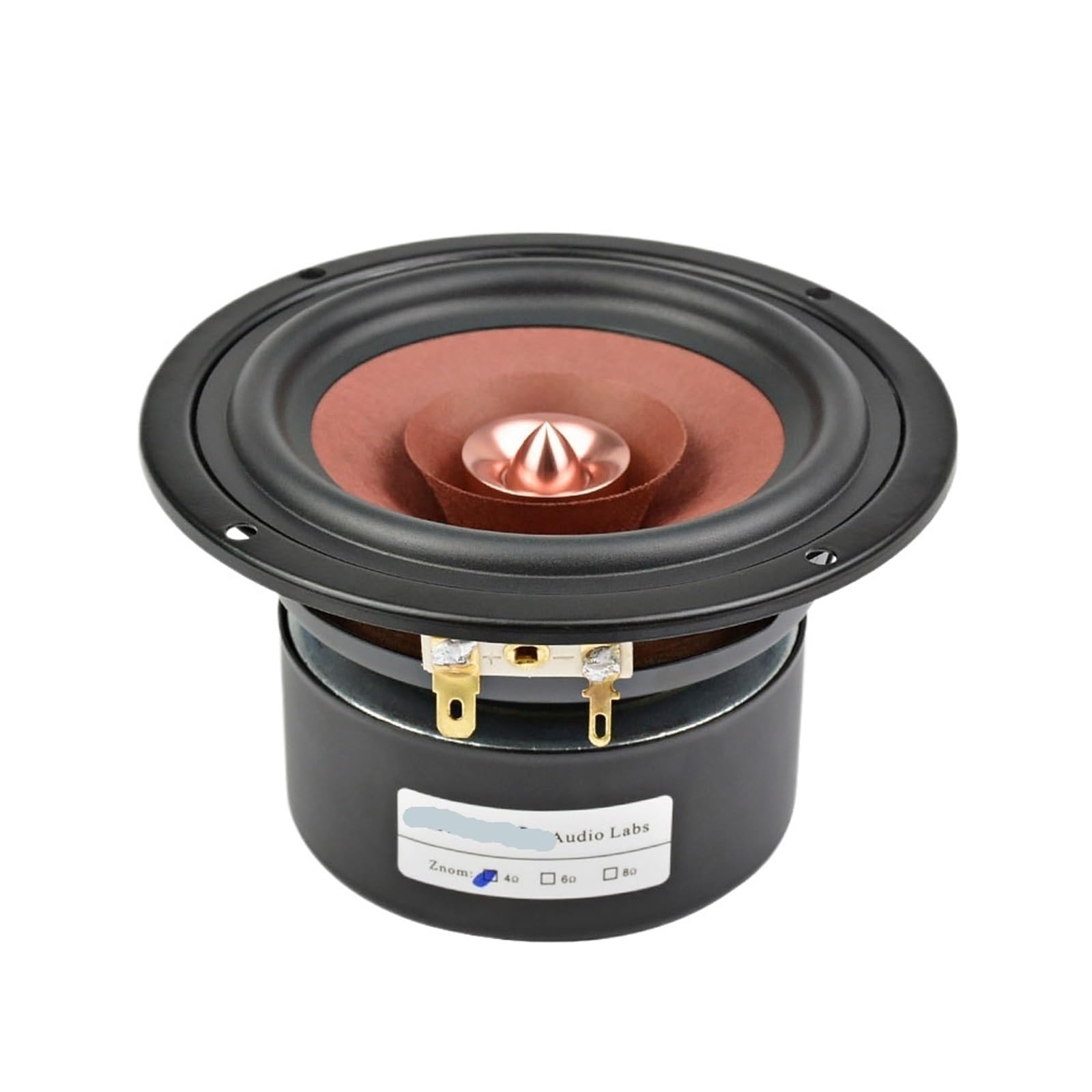 1Pcs 4 Inch Audio Speaker Driver HiFi 4 8 Ohm 30W Full Range Altavoz Bookshelf Loudspeaker DIY Home Theater Amplifier(Round 8Ohm 30W)