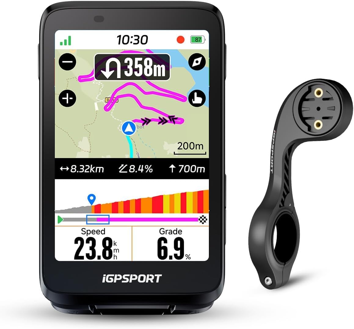 iGPSPORT BiNavi GPS Bicicleta con M80 Soporte