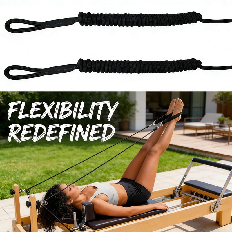 2 Pcs Nylon Pilates Reformer Pull Ropes, Replacement Straps for Pilates Core Bed, Durable Fitness Equipment Accessory for Home and Studio Yoga Workouts - Image 5