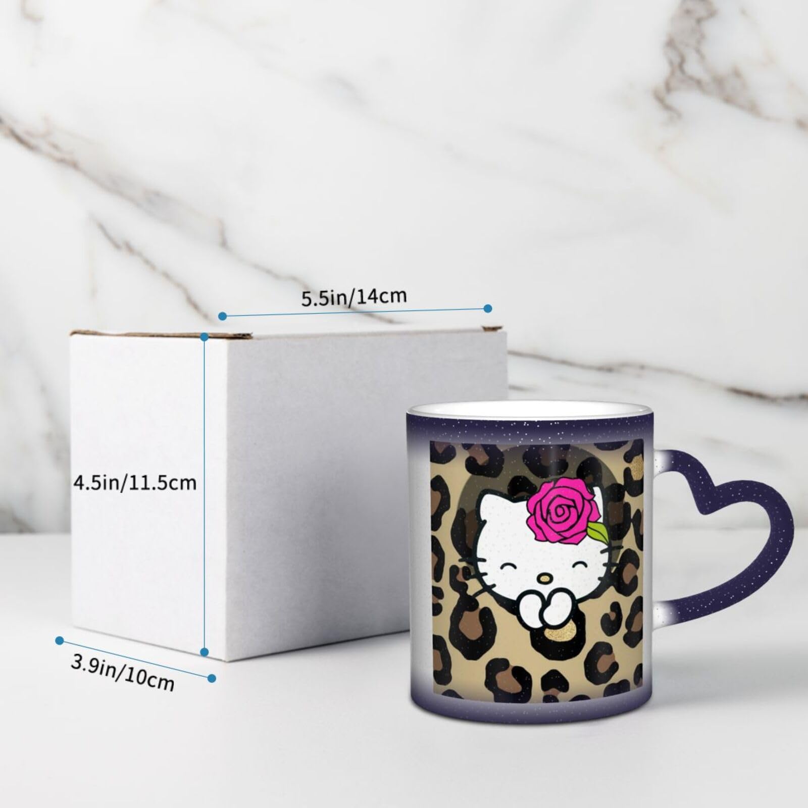 Amazon.co.jp: ハローキティ ヒョウ柄(1) マグカップ 変色カップ 耐熱