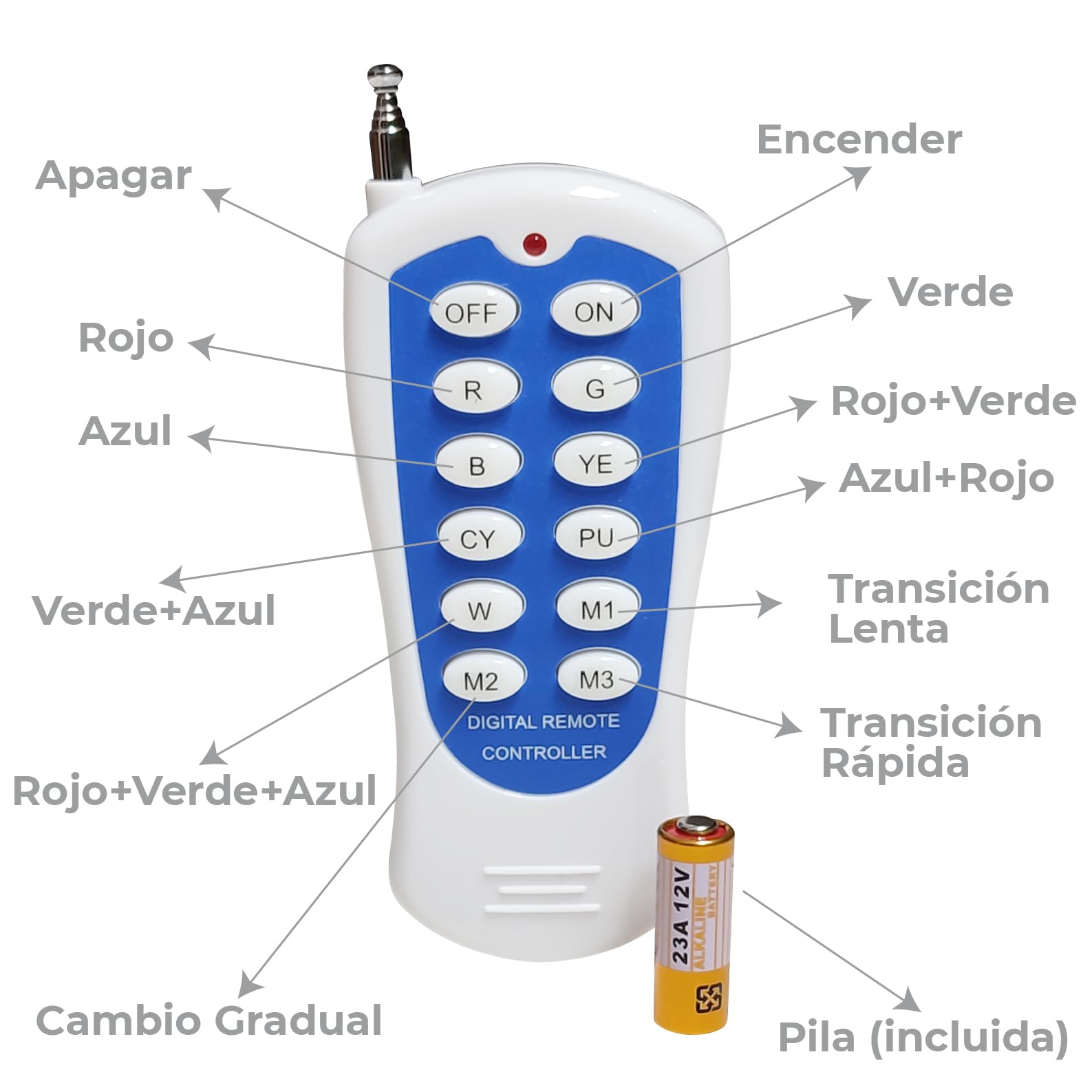 LED ATOMANT Pack 2x Foco de piscina LED 45W RGB 12V AC, Luz para Piscina Impermeable IP68 Sumergible, Cable 1,5m, Con Mando a distancia por control remoto