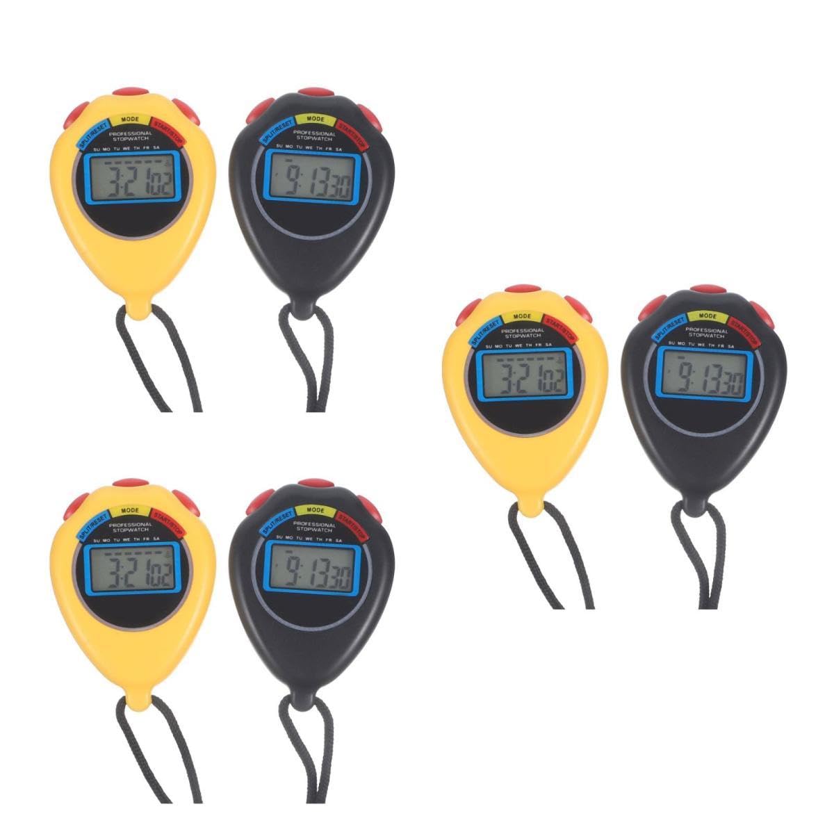 BESPORTBLE Cronómetro De Pista Y Campo Multifuncional Temporizador De Luz Radio Watches Puntos De Venta Cronómetros para Autocares Pantalla Cronógrafo Relojes Alarma Abs