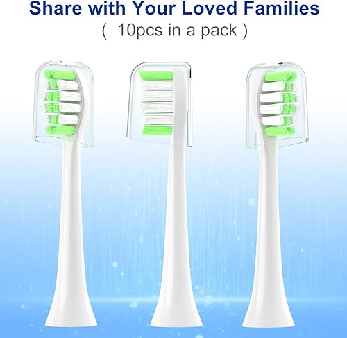 Miniatura 4 de Cabezales de repuesto para cepillo de dientes compatibles con Philips Sonicare, paquete de 10 repuestos de cabezal de cepillo suave mediano