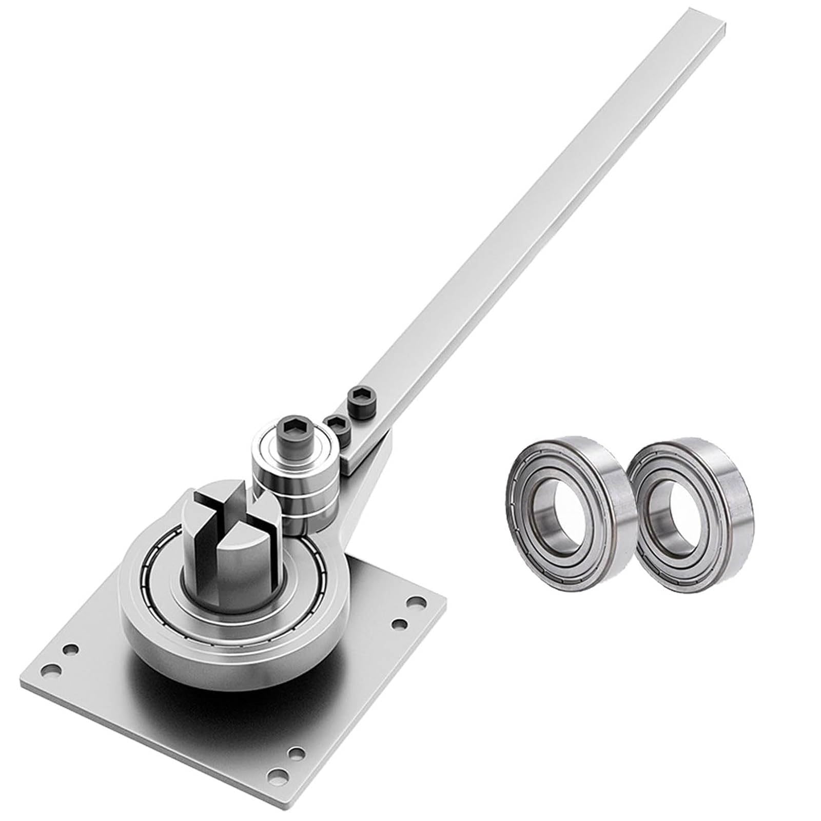 Dobladora manual de metal, dobladora de acero de mano resistente para alambre de cobre, hierro y aluminio de 1 a 8 mm, ideal para talleres de bricolaje y fabricación de chapa metálica