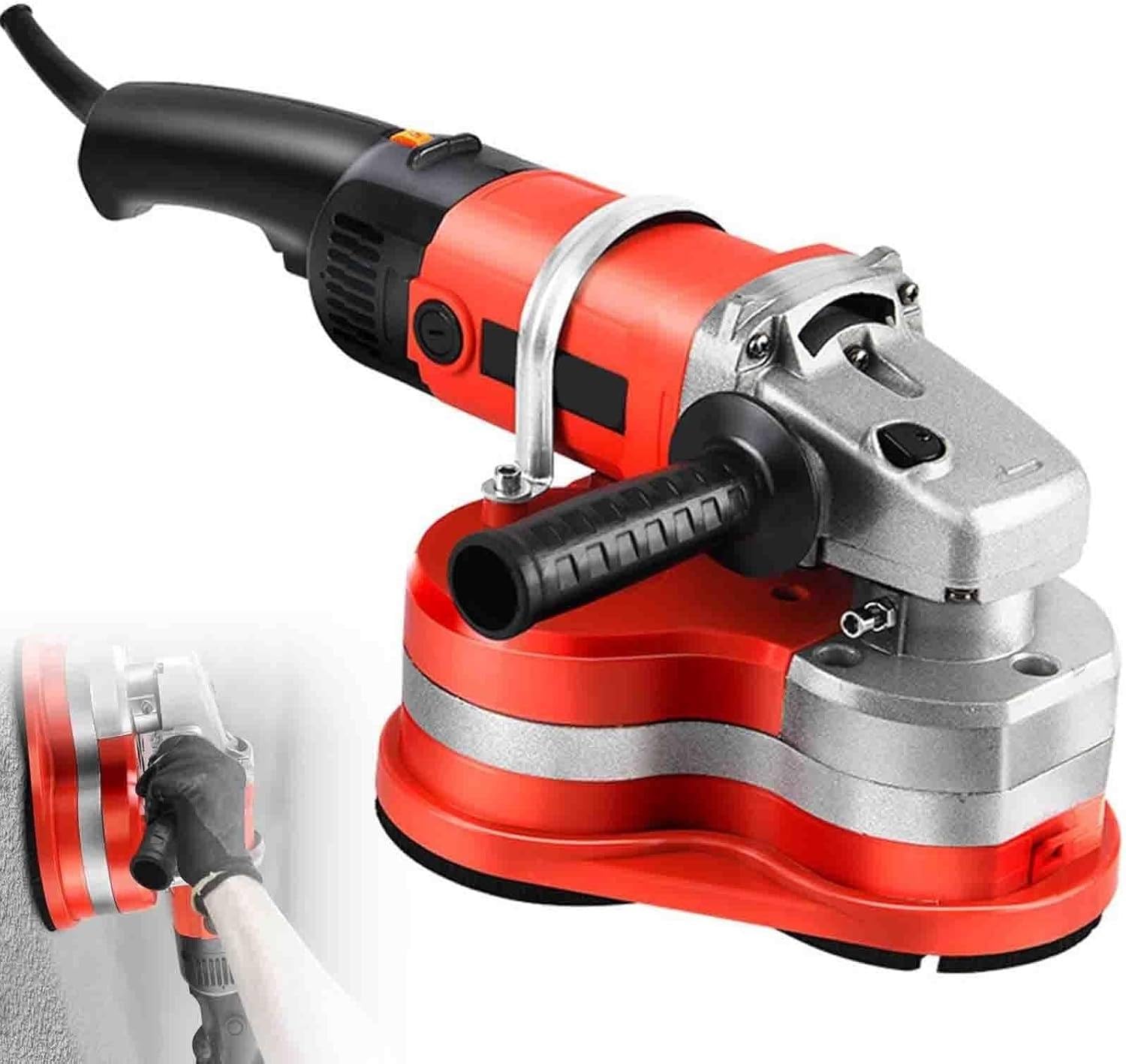 Set Levigatrice Cemento 3 Teste,Levigatrice Lucidatrice Pareti Pavimenti,Levigatrice Portatile Tre Teste Senza Polvere,per Cemento,Pavimenti Pareti,velocità Regolabile A