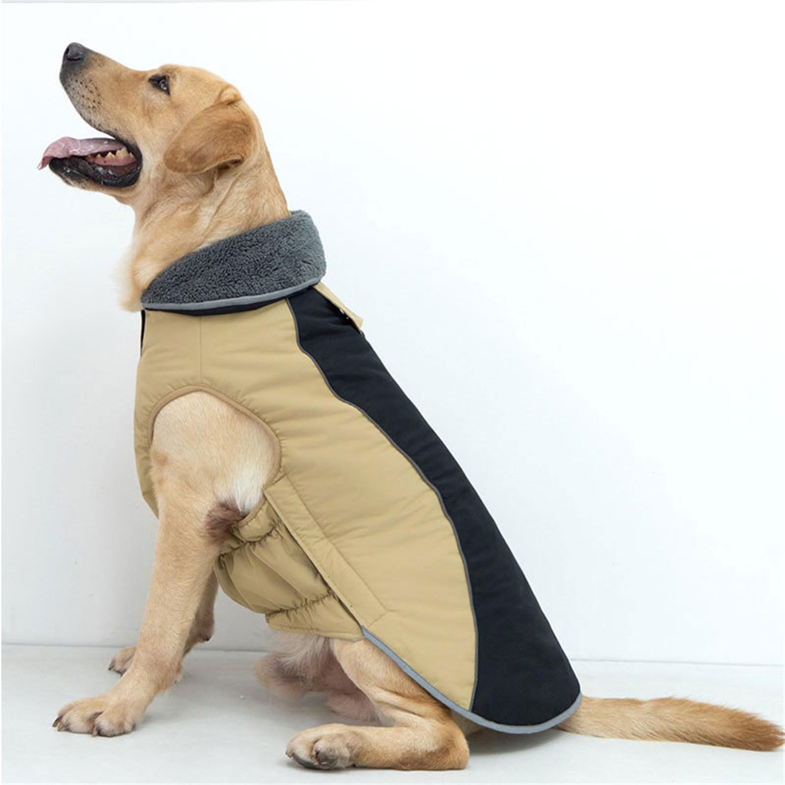 Gilet en fourrure unie pour chiens de petite et grande taille - Combinaison douce - Pull d'hiver thermique