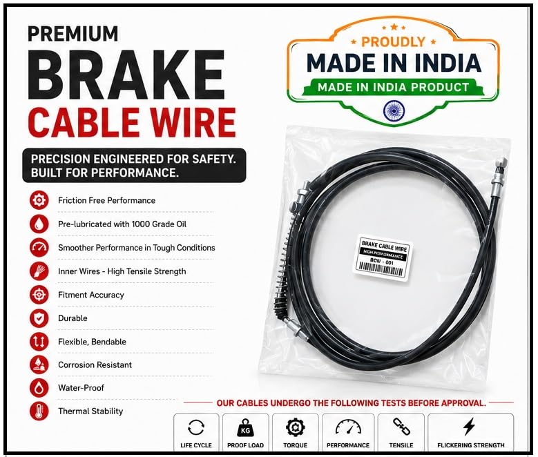 Image of IonSpare Ola Compatible Brake Cable Combo 3 Pack| Compatible for Ola S1X & S1X+,Air | Ola S1X /S1X+ Brake Cable Combo (3 Pack) - Compatible with Ola S1X and S1X+ electric scooters.