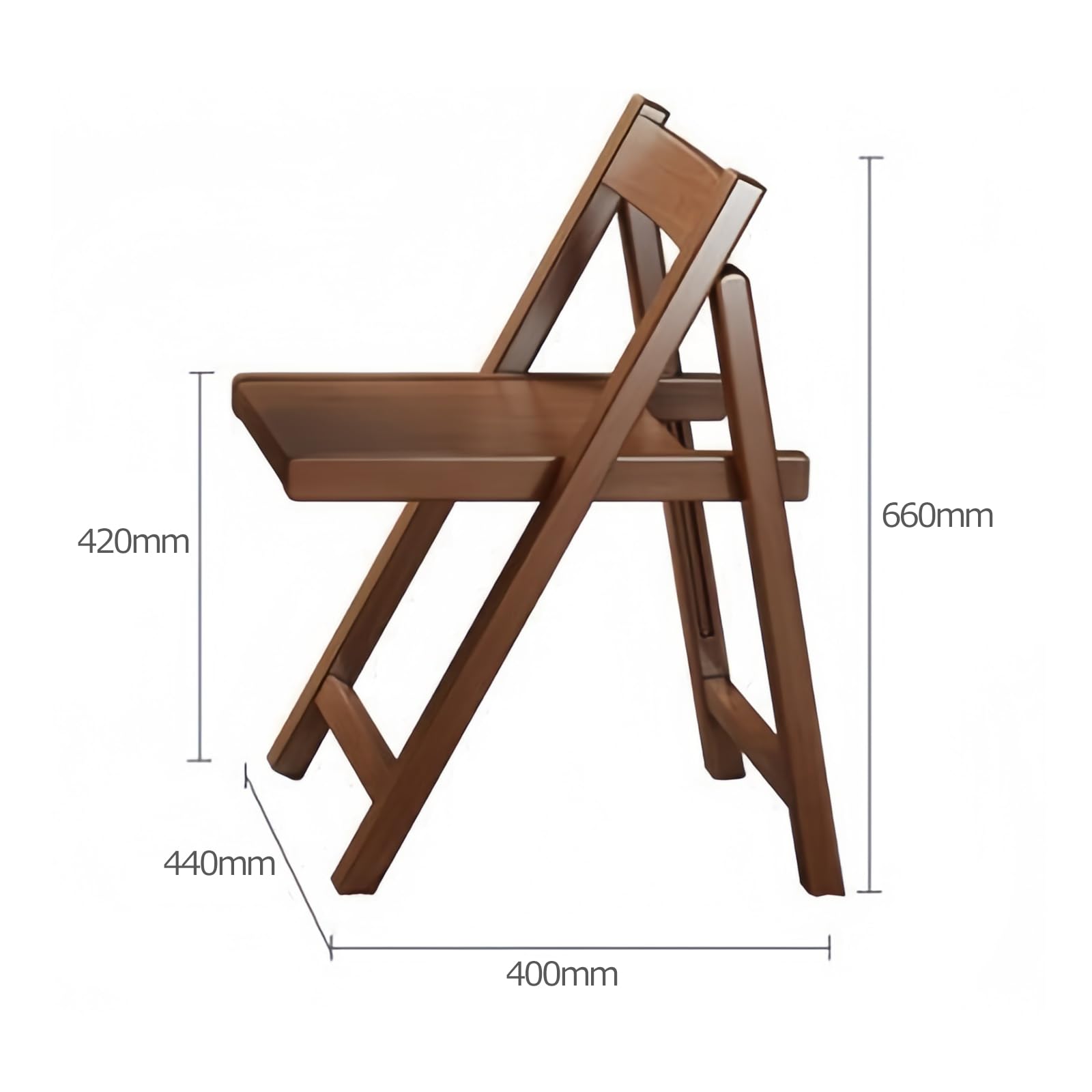 AOVOCO ダイニングチェア 折りたたみ 木製 完成品 2脚セット