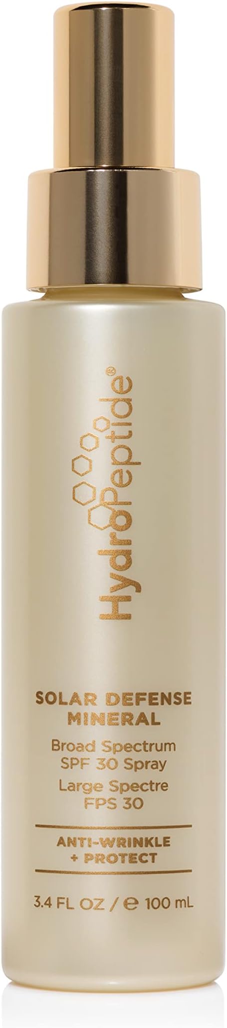 HydroPeptide ~ Solar Defense Mineral Spray SPF 30 Broad Spectrum Sunscreen, Reef Safe, 3.4 Ounce