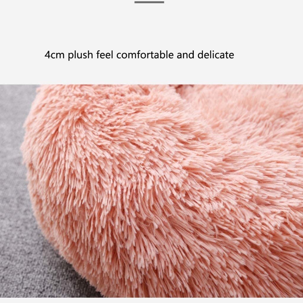 Katzensofa Lange Plüsch Super Weiche Haustier Bett Zwinger Hund Runde Katze Winter Warme Nest Welpen Kissen Matte Tragbare Liefert Für Hundekissen(Dark Gray,7 3/8)