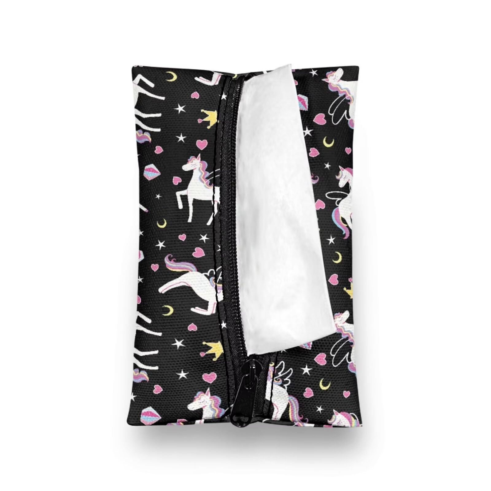 chaqlin Horse Travel Tissue Holder Purse Stars Print Tissue Holder with Zipper Pocket Tissue Holder Reusable Car Tissue Holder Travel Case Purse