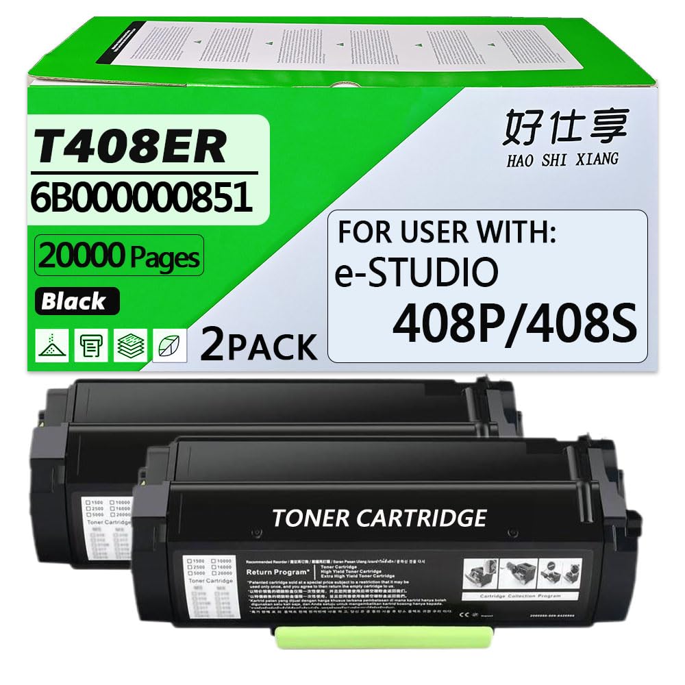 T408ER Toner kompatybilny z drukarką Toshiba E-studio 408P/408S, zamiennik dla PS-ZT-408E-R 6B000000851 24B7259 toner o wysokiej wydajności 20000 stron (1 opakowanie)