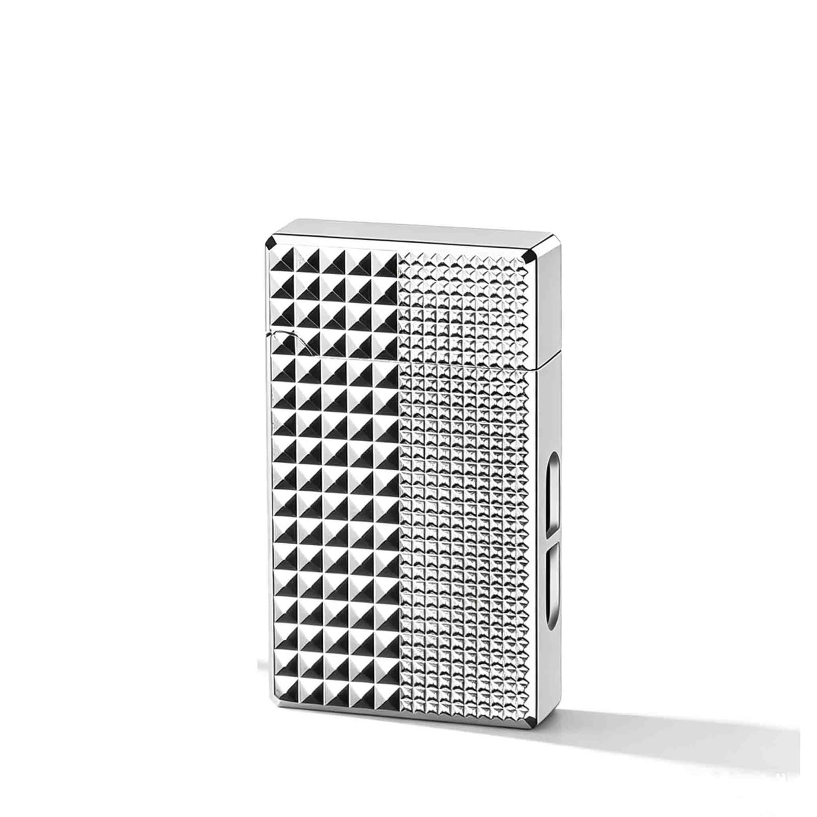 OGQBEAPC Featuring a soft-flame design and a visible fuel window with blue backlighting, this embossed butane lighter makes an for men.(B)