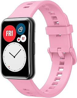 Dl3 Mobilak Silicone Strap for Huawei Watch Fit, Soft Band Ultra-Light Waterproof Durable Adjustable Replacement Wristband