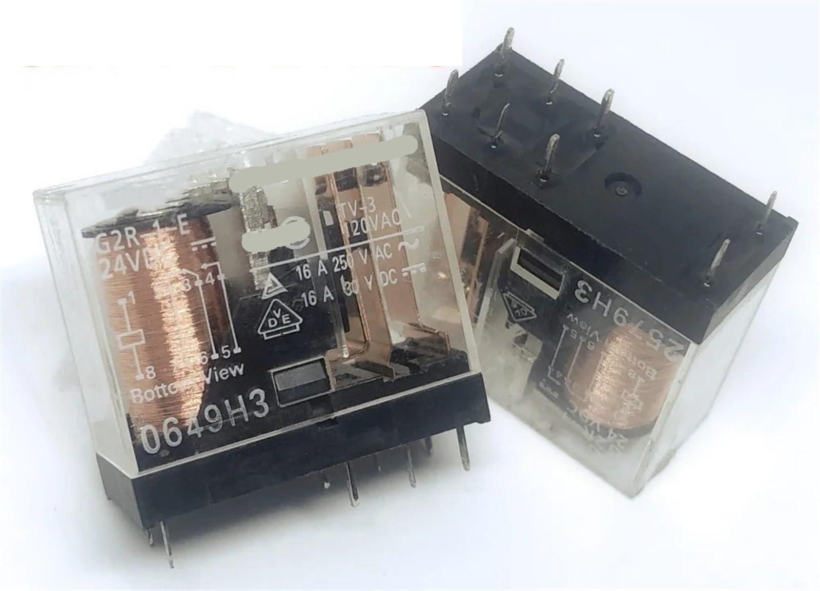 Relé G2R-1-E 24VDC de 8 pines y 16A para control de circuitos 3